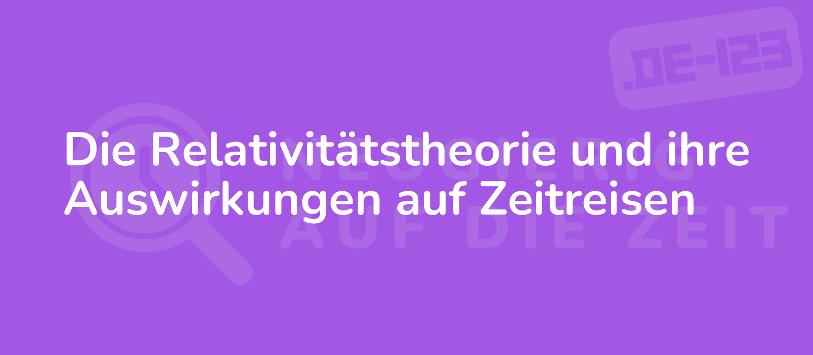 Die Relativitätstheorie und ihre Auswirkungen auf Zeitreisen