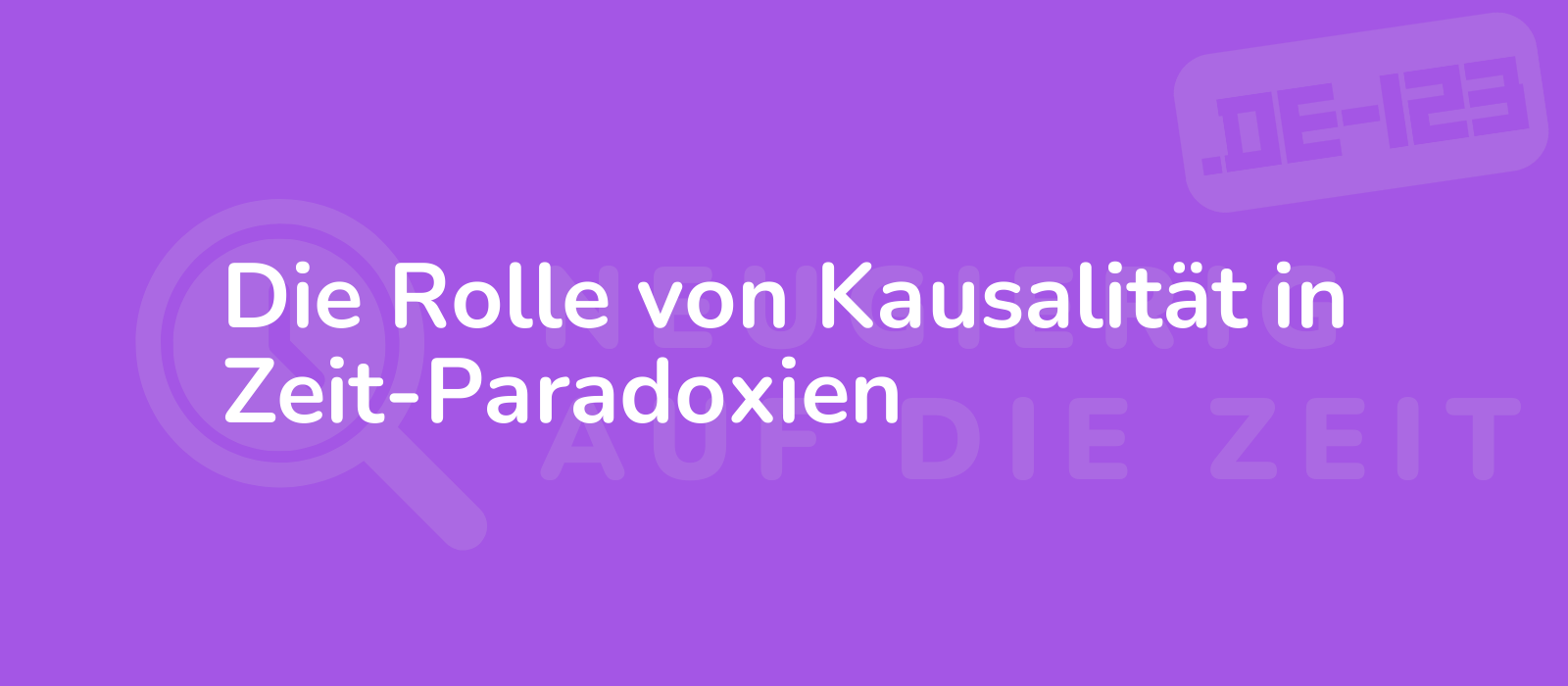 Die Rolle von Kausalität in Zeit-Paradoxien