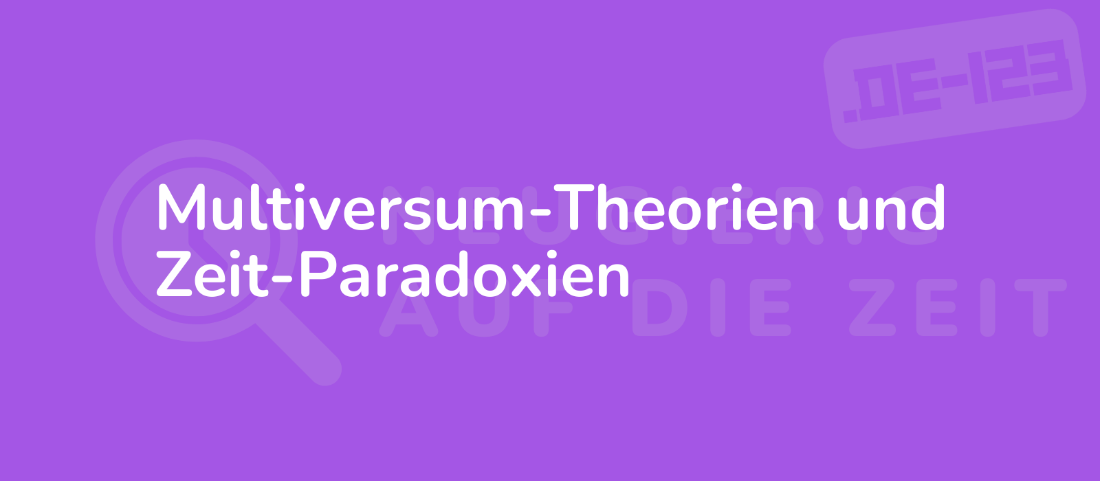 Multiversum-Theorien und Zeit-Paradoxien