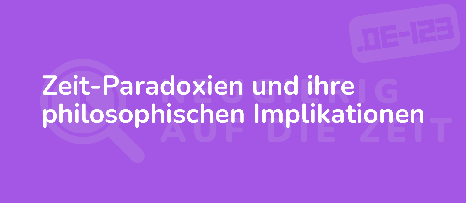 Zeit-Paradoxien und ihre philosophischen Implikationen