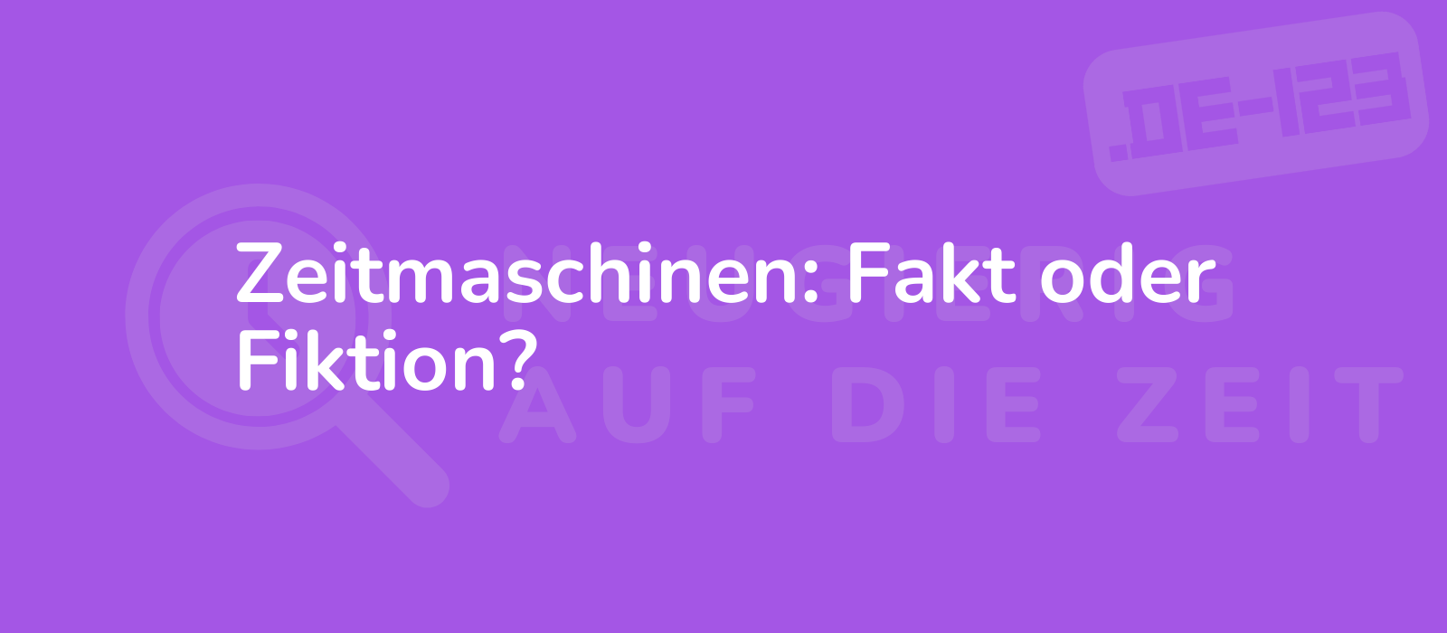 Zeitmaschinen: Fakt oder Fiktion?