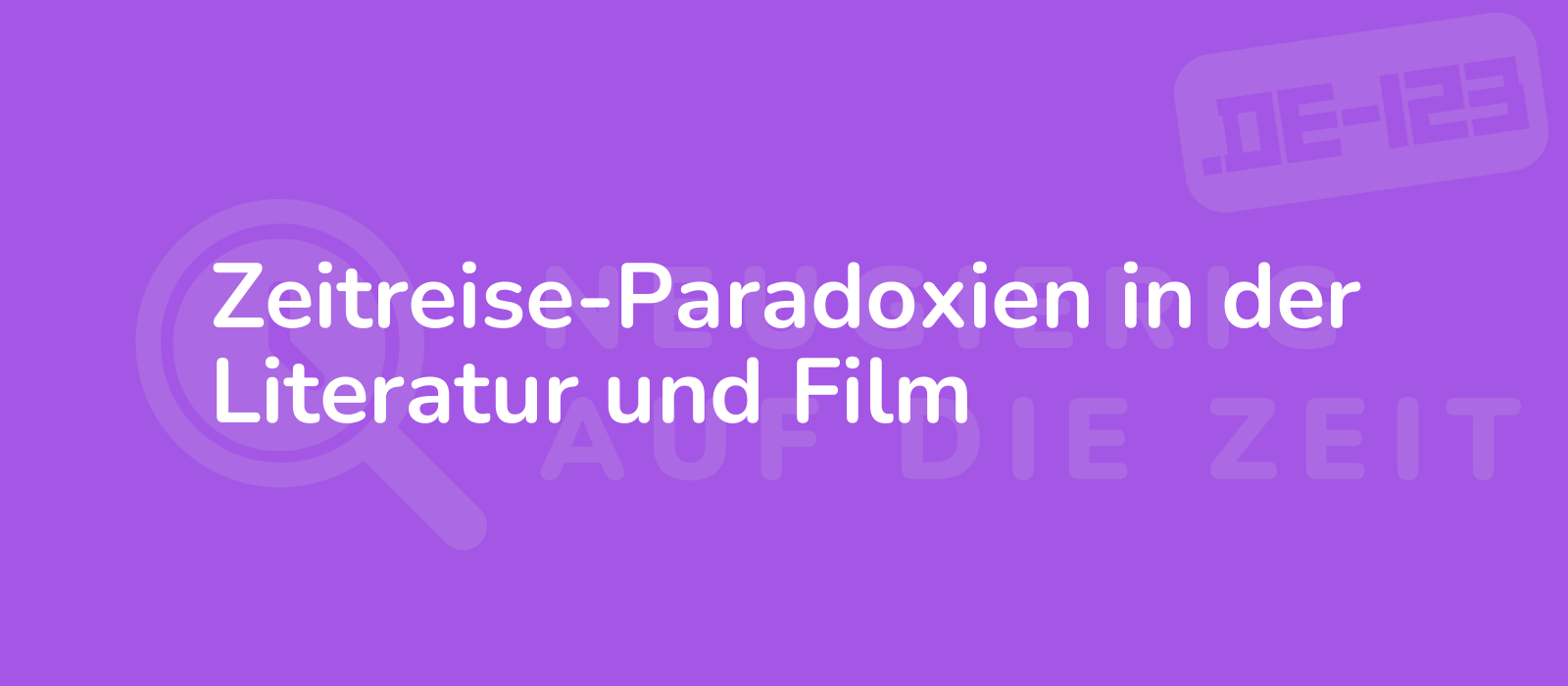 Zeitreise-Paradoxien in der Literatur und Film