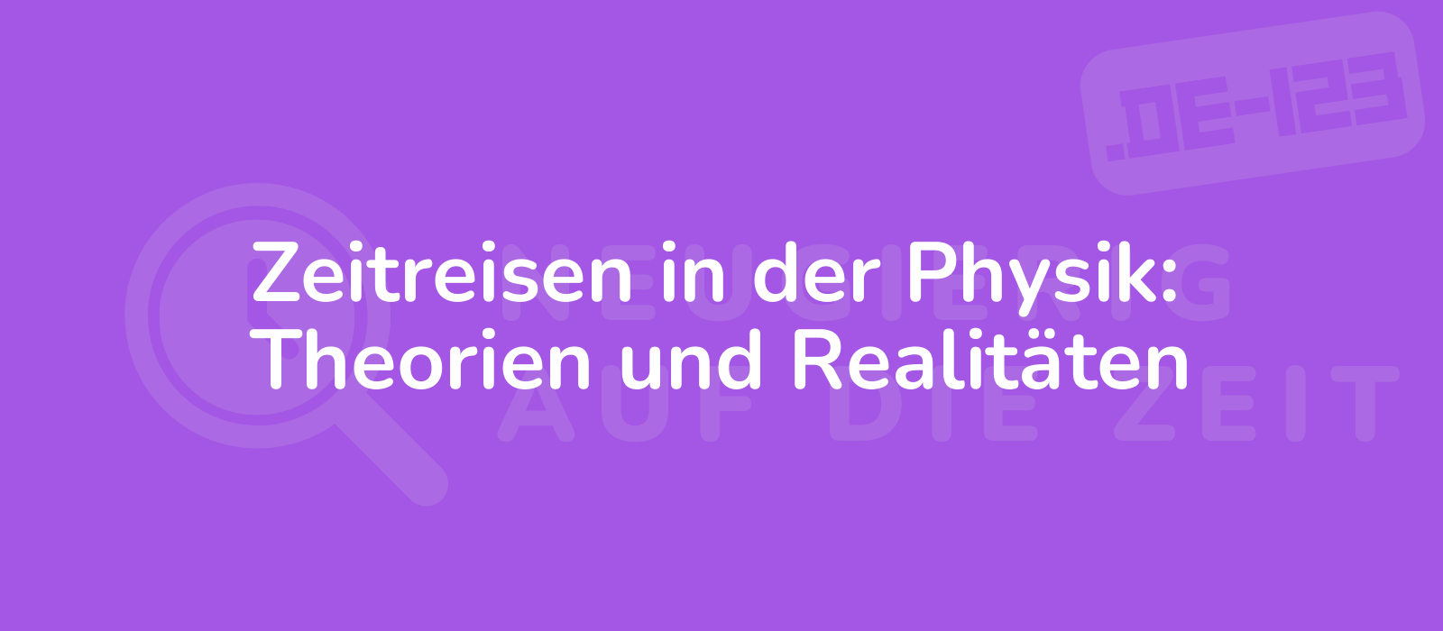 Zeitreisen in der Physik: Theorien und Realitäten